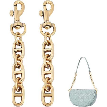UNICRAFTALE 2Pcs Bag Extender Chains Alloy Purse Chain Strap 120mm Antique Golden Crossbody Shoulder Bag Strap Extender Chains with Swivel Eye Bolt Snap Hook for Bag Straps Replacement Accessories