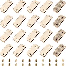 WADORN 20 Sets Metal Belt Buckle End Tips, Webbing Zipper Tips Strap End Cap with Screws Bag Decorative Clip Buckles for DIY Sewing Handbag Craft Making Student Belt Clip Repair Belt Ending, 1.26 Inch