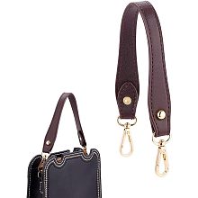 WADORN Leather Purse Strap, 14.6 Inch Short Handbag Handle Shoulder Strap Replacement Briefcase Tote Top Handle with Gold Hardware DIY Handcraft Shoulder Bag Satchel Making Accessories, 1 Inch Wide