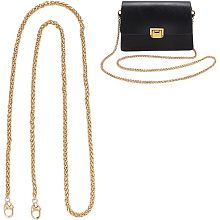 WADORN Iron Purse Chain Strap, 48 Inch Gold Handbag Chain Thin Metal Crossbody Bag Chain Shoulder Chain Strap with Heart Shape Buckles Lady's Bag Chain Accessory for Evening Pouch Bag Wallet