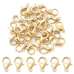 Honeyhandy Zinc Alloy Lobster Claw Clasps, Parrot Trigger Clasps, Cadmium Free & Lead Free, Jewelry Making Findings, Light Gold, 12x6mm, Hole: 1.2mm