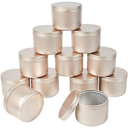 PandaHall Elite 20 Pack 1.7oz Tins Deep Solid Slip Top Round Tin Containers with Lids Metal Storage Tin Jars for Cosmetics, Party Favors and Gifts