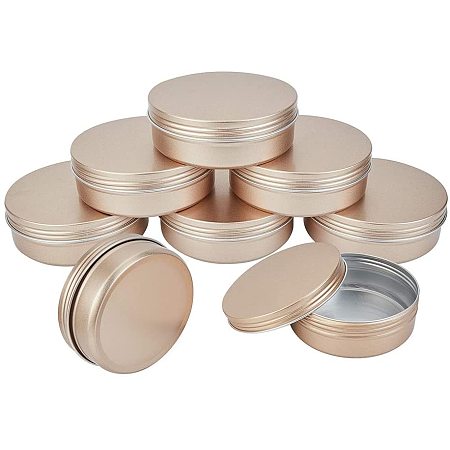 PandaHall Elite 12 Pack 3.3oz Screw Lid Round Tins Metal Tins Empty Tin Containers Travel Tin Cans for Candles Arts Crafts, Storage, Cosmetics Party Favors Tins