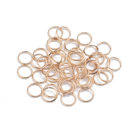 Honeyhandy Iron Jump Rings, Open Jump Rings, Round Ring, Light Gold, 6x0.9mm, 19 Gauge, Inner Diameter: 4.2mm, about 100pcs/bag
