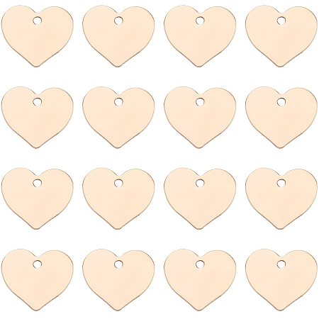 BENECREAT 30 Pack Heart Stamping Blank Tag Pendant Charms 16.5x19.5mm/0.65x0.75