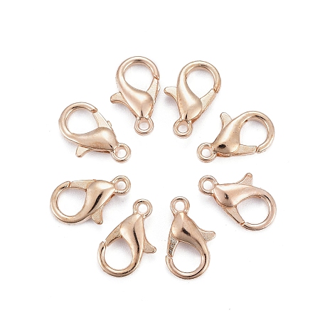 ARRICRAFT Zinc Alloy Lobster Claw Clasps, Parrot Trigger Clasps, Cadmium Free & Lead Free, Light Gold, 12x6mm, Hole: 1.2mm