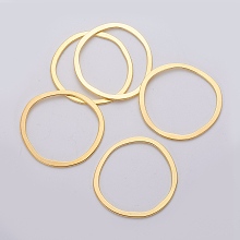 Honeyhandy Tibetan Style Alloy Linking Rings, Lead Free & Cadmium Free & Nickel Free, Golden, 51x49x1.5mm.