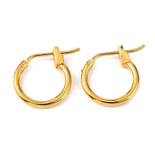 Honeyhandy Brass Hoop Earrings, Golden, Nickel Free, 12x1.5mm