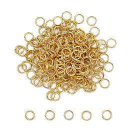 Honeyhandy Brass Split Rings, Double Loops Jump Rings, Nickel Free, Golden, 5x1.2mm, about 3.8mm inner diameter, about 370pcs/20g