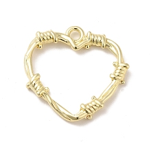 Honeyhandy Alloy Pendants, Hollow, Heart, Light Gold, 23.5x24.5x3mm, Hole: 2.1mm