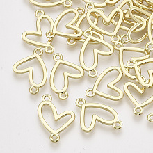 Honeyhandy Alloy Links connectors, Heart, Light Gold, 17.5x13.5x1mm, Hole: 1.2mm