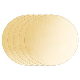 OLYCRAFT 5 Pcs Brass Sheet 2.4 Inch Round Brass Sheet 0.8mm Thick Brass Round Plate Gold Brass Disc Blank Round Metal Sheet for Metal Stamping Models Repairs DIY Crafts