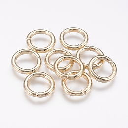 Honeyhandy Iron Jump Rings, Open Jump Rings, Light Gold, 12 Gauge, 12x2mm, Inner Diameter: 8mm