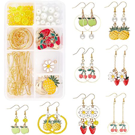 SUNNYCLUE DIY Earring Making Kit, Including Glass & Alloy & Non