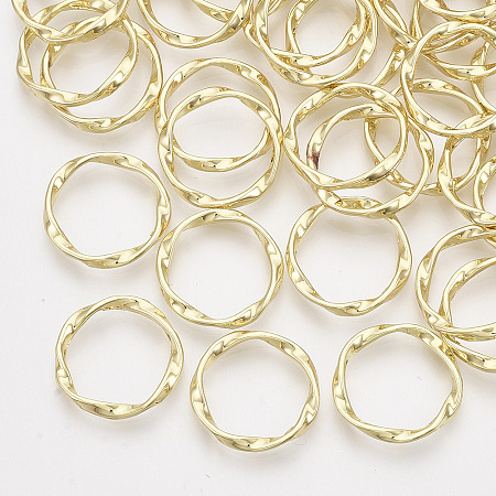 Honeyhandy Alloy Linking Rings, Twist Ring, Light Gold, 16x16x2mm, Inner Diameter: 13x13mm
