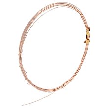 PandaHall Elite 1 Bundle 925 Sterling Silver Wire Rose Golden 26 Gauge Wire Metal Craft Wire Bendable Artistic Floral Jewelry Beading Wire for Necklace Bracelet Jewelry Beading Sculpting Craft Work