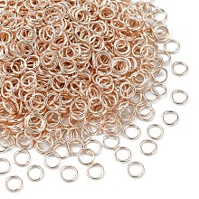 Honeyhandy Iron Open Jump Rings, Round Ring, Rose Gold, 21 Gauge, 5x0.7mm, Inner Diameter: 3.6mm