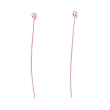 Honeyhandy Brass Ball Head Pins, Cadmium Free & Lead Free, Rose Gold, 30~30.5mm, Head: 1.8mm, Pin: 0.5mm, 24 Gauge