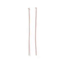 Honeyhandy Brass Flat Head Pins, Cadmium Free & Lead Free, Rose Gold, 50mm, Head: 1.8mm, Pin: 0.6mm, 23 Gauge