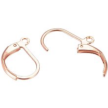 UNICRAFTALE 100pcs Stainless Steel Leverback Earring Findings Rose Gold with Loop Stud Components Metal Ear Stud for Jewelry Earrings Making 16x11.5x2mm