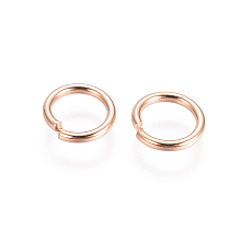 Honeyhandy 304 Stainless Steel Open Jump Rings, Rose Gold, 20 Gauge, 6x0.8mm, Inner Diameter: 4.4mm