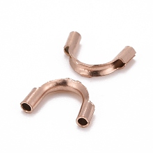 Honeyhandy Ion Plating(IP) 316 Stainless Steel Wire Guardian and Protectors, Long-Lasting Plated, Rose Gold, 4.5x7.5x1.5mm, Hole: 0.6mm