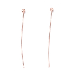 Honeyhandy Brass Ball Head Pins, Cadmium Free & Lead Free, Rose Gold, 30~30.5mm, Head: 1.8mm, Pin: 0.5mm, 24 Gauge