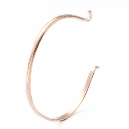 Honeyhandy 304 Stainless Steel Cuff Bangle Making, Interchangeable Cuff Bangle, Rose Gold, 1/8 inch(0.35cm), Inner Diameter: 2-1/8 inch(5.45cm)x2 inch(4.95cm)