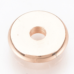 Honeyhandy Brass Spacer Beads, Disc, Rose Gold, 6x1.2mm, Hole: 1.8mm