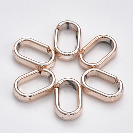 Honeyhandy CCB Plastic Linking Ring, For Cable Chains Making, Oval, Rose Gold, 19x12x5mm, Inner Measure: 14x7mm