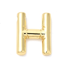 Honeyhandy Eco-Friendly Rack Plating Brass Pendants, Long-Lasting Plated, Lead Free & Cadmium Free, Real 18K Gold Plated, Letter Charm, Letter H, 21~23x13~26x4.5~5.5mm, Hole: 2.5~3.5x1.5~2mm