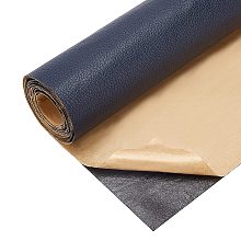 BENECREAT 11.8x53 Inch Adhesive Leather Repair Patch for Sofa Couch Car Seat Furniture (Midnight Blue, 0.1cm Thick)