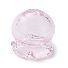 Honeyhandy Jellyfish Glass Bead Cone, for Wind Chimes Making, Lavender Blush, 16x15x15.5mm, Hole: 2.3mm