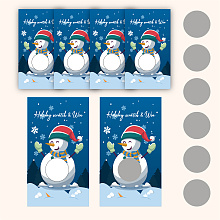 CRASPIRE Holiday Scratch Off Cards Snowman 120pcs Blank Gift Certificate Scratch Off Cards with 120pcs Scratch Stickers DIY Coupon Cards Raffle Tickets Reward Cards for Small Business Holiday Vouchers