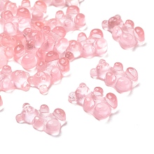 Honeyhandy Resin Cabochons, Bear, Pink, 12.5x7x4mm