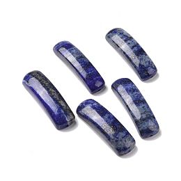 Honeyhandy Natural Lapis Lazuli Connector Charms, Curved Tube, Arch, 36~37x10.5~11x5.5~6mm, Hole: 1.2mm