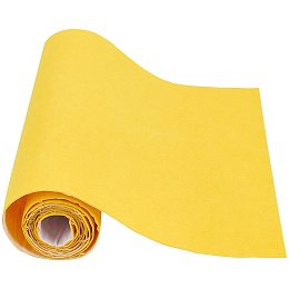 BENECREAT 15.7x78.7"(40cmx2m) Self-Adhesive Felt Fabric Yellow Shelf Liner for Cup Mat Making and Jewelry Box Decoration, 1mm Thick