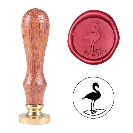 PH PandaHall Flamingo Wax Seal Stamp Vintage Retro Bird Sealing Stamp for Embellishment of Envelopes, Party Invitation, Wine Packages, Gift Packing, Greeting Cards