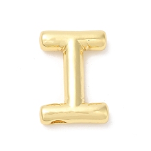 Honeyhandy Eco-Friendly Rack Plating Brass Pendants, Long-Lasting Plated, Lead Free & Cadmium Free, Real 18K Gold Plated, Letter Charm, Letter I, 21~23x13~26x4.5~5.5mm, Hole: 2.5~3.5x1.5~2mm