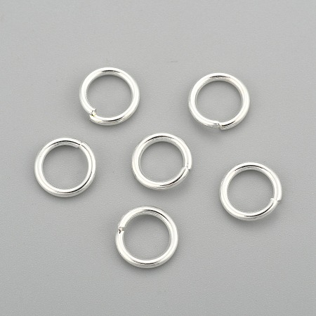 Honeyhandy 304 Stainless Steel Jump Rings, Open Jump Rings, Silver, 8x1.2mm, Inner Diameter: 6mm