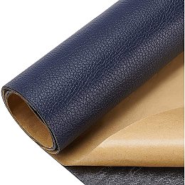 BENECREAT 12x24 Inches(30x60cm) Adhesive Leather Repair Patch for Sofa Couch Car Seat Furniture - DarkBlue, 0.8mm Thick