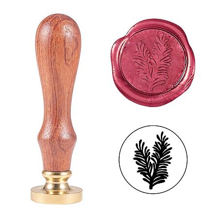 PandaHall Elite Plant Leaf Wax Seal Stamp Vintage Retro Leaves Sealing Stamp for Embellishment of Envelopes, Party Invitations, Wine Packages, Gift Packing