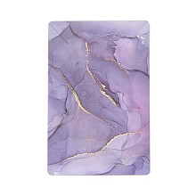 Honeyhandy Hot Stamping Cardboard Paper Jewelry Display Cards, for Hanging Earring & Necklace, Rectangle, Medium Purple, 9x6x0.04cm, Hole: 1.6mm