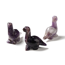 Honeyhandy Natural Amethyst Home Display Decoration, 3D Dinosaur, 48x21x46mm