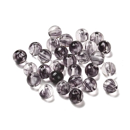 Imitation Jade Acrylic Beads, Round, Black, 8mm, Hole: 1.8mm, about 1886pcs/500g