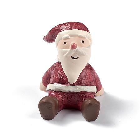 Christmas Theme Resin Display Decorations, for Home Office Tabletop Decoration, Santa Claus, 37.5x34x42mm
