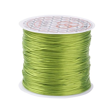 PandaHall Elite 1 Roll Yellow Green 0.8mm Elastic Stretch Polyester Threads Beading String Cord 60m per Roll for Jewelry Making Bracelets Necklace