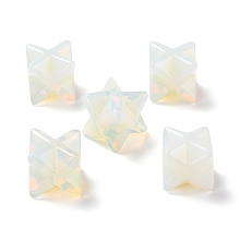 Honeyhandy Opalite Sculpture Healing Crystal Merkaba Star Ornament, Home Office Desk Decoration, 20x20x20mm