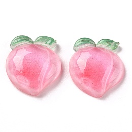 ARRICRAFT Transparent Resin Cabochons, Peach, Pink, 19.5x18x6mm