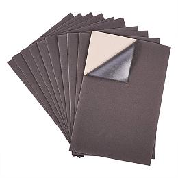 BENECREAT 20PCS Velvet (Gray) Fabric Sticky Back Adhesive Back Sheets, A4 Sheet (8.3" x 11.8"), Self-Adhesive, Durable and Water Resistant, Multi-Purpose, Ideal for Art and Craft Making